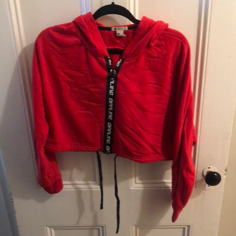 Offline Streetwear Crop Hoodie